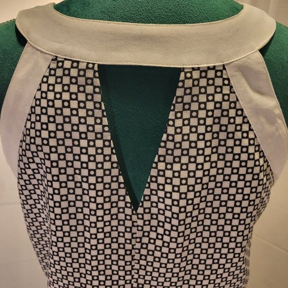 Modcloth Jack by BB Dakota Sleeveless Black & Ivory Print Dress - Picture 6 of 7